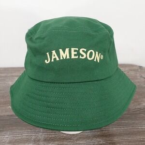 Jameson Hat Cap Bucket Strap Back Green Embroidered Promo Irish Whiskey